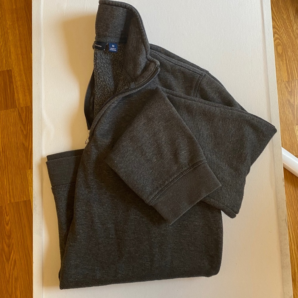 Dark Grey 1/4 Zip Pull Over Hoodie